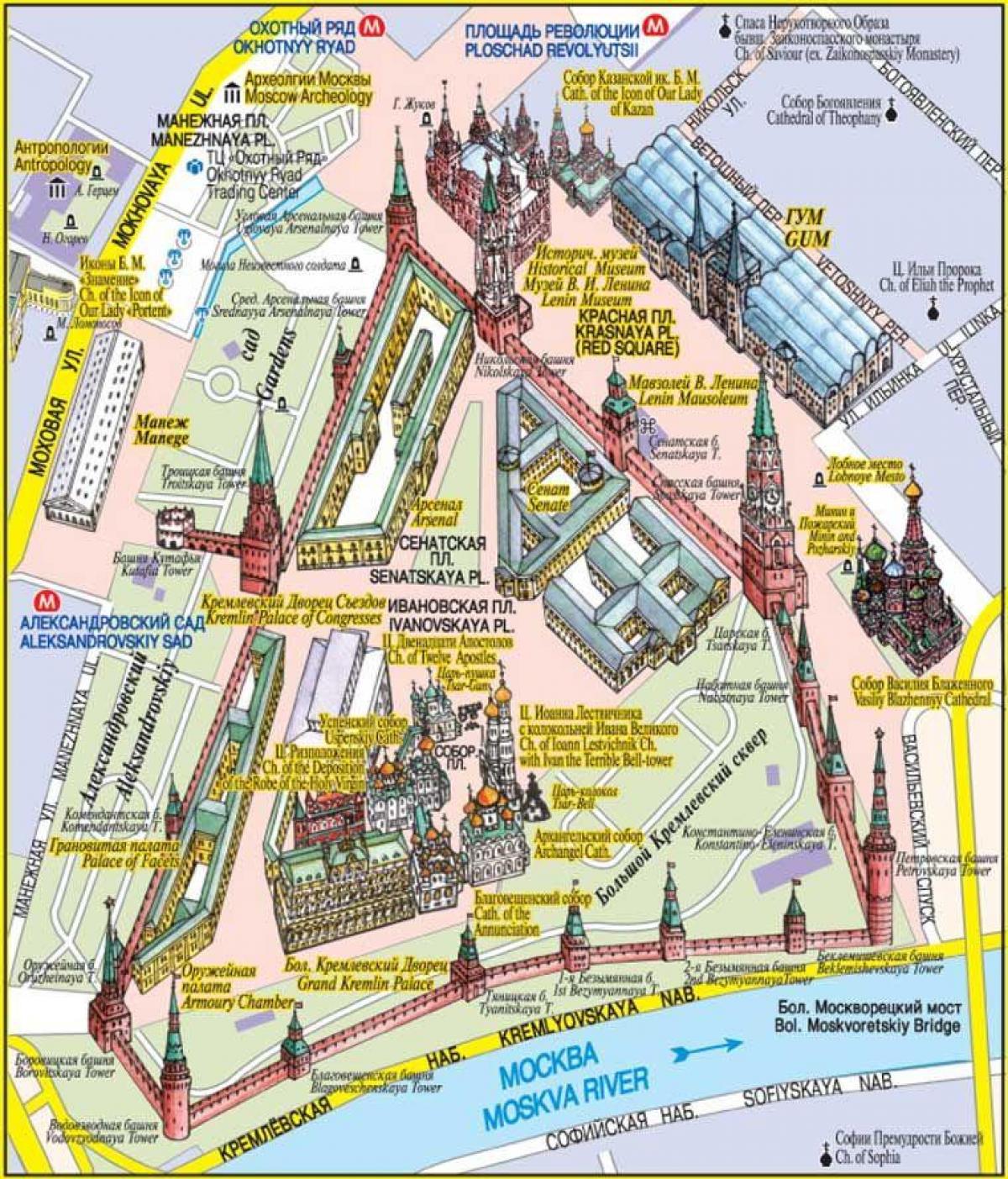 Crveni trg karti Moskve