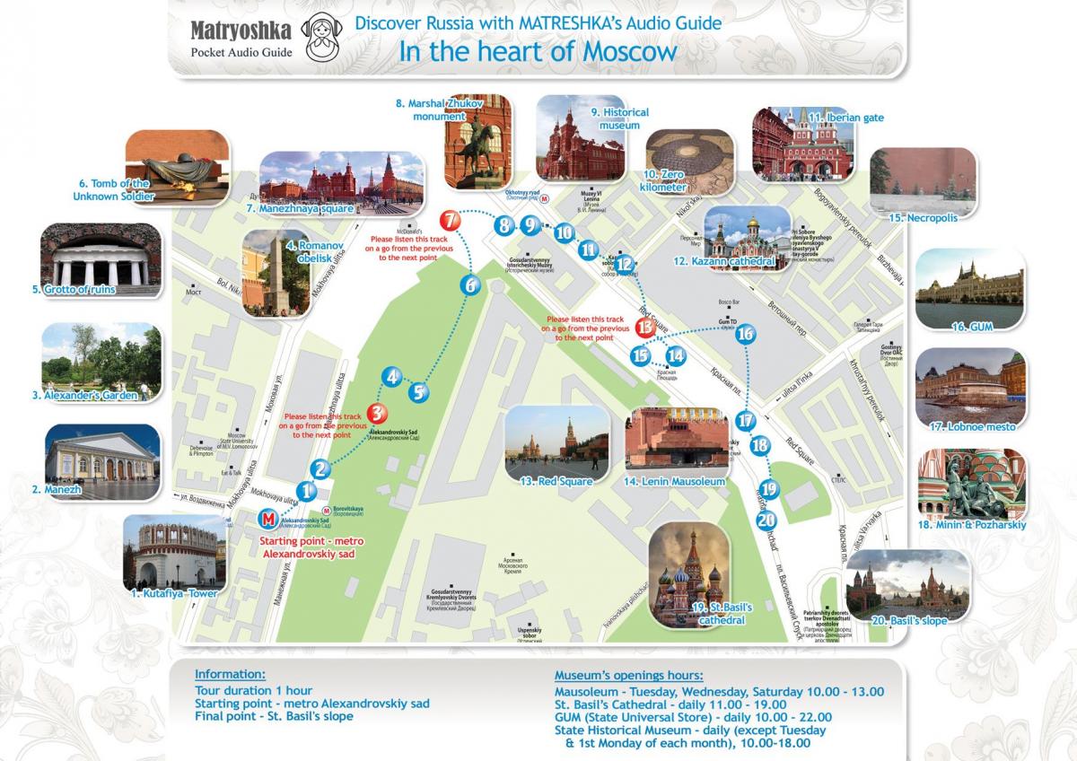 Moskva kartica putovanja