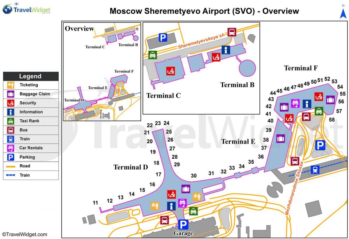 Karta Šeremetjevo terminala