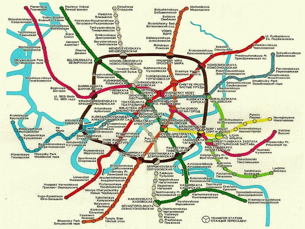 Moskva Željeznički kartica