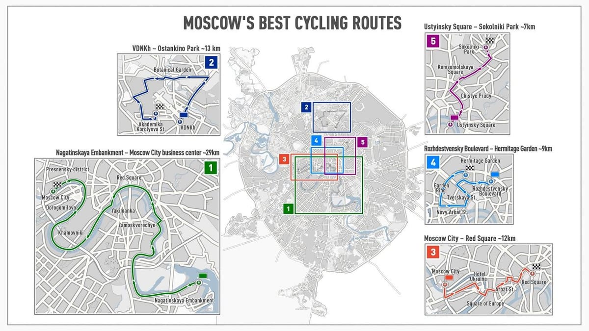 Moskva biciklistička karti