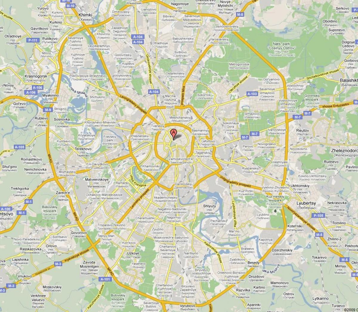 Moskva karti predgrađa