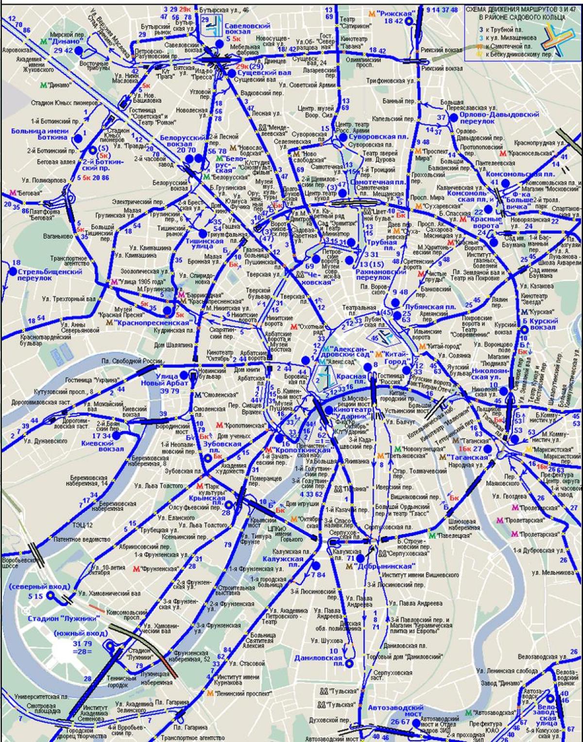 karta od Moskve kolica