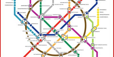 Moskva karta podzemne željeznice u Rusiji