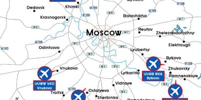 Karta od Moskve zračna luka terminal