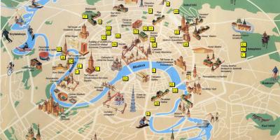 Moskva atrakcije na karti